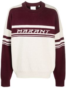 MARANT pull à logo en intarsia - Rouge