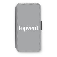 Topvent Grijs Wit: iPhone 8 Flip Hoesje