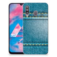 Samsung Galaxy M30 Silicone Back Cover Jeans - thumbnail