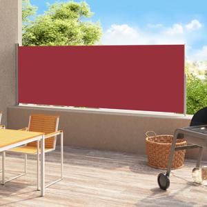 Tuinscherm uittrekbaar 220x500 cm rood