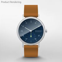 Horlogeband Skagen SKW6888 Leder Bruin 22mm - thumbnail