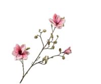 Silk-ka Kunstbloem - zijden bloemen magnolietak roze-paars 103 cm