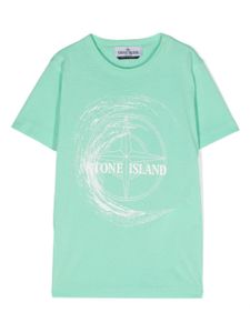 Stone Island Junior t-shirt en coton à motif Compass - Vert