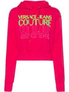 Versace Jeans Couture sweat crop Upside Down - Rose