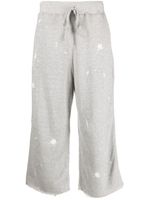 R13 paint splatter-detail cotton track pants - Gris - thumbnail