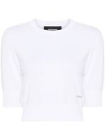 DSQUARED2 haut crop en maille fine - Blanc