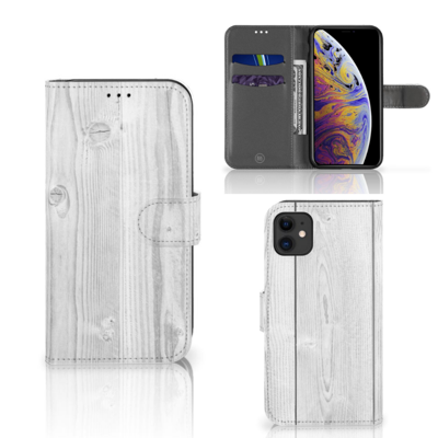 Apple iPhone 11 Book Style Case White Wood Apple iPhone 11 Book Style Case White Wood