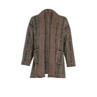 Paprika geruit vest camel/zwart/rood