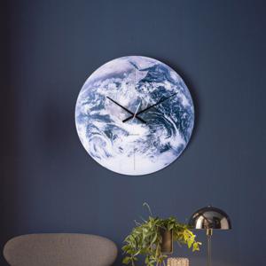 Karlsson Wandklok Earth ø60cm - Blauw - Rond