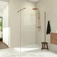 Balmani Modular inloopdouche 110 x 200 cm helder glas Brushed Rose Gold profiel - thumbnail