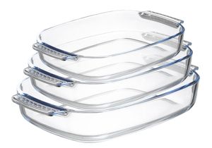 Sareva Ovenschalen - Hittebestendig glas - 2 / 2.7 / 3.8 liter - 3 delige set