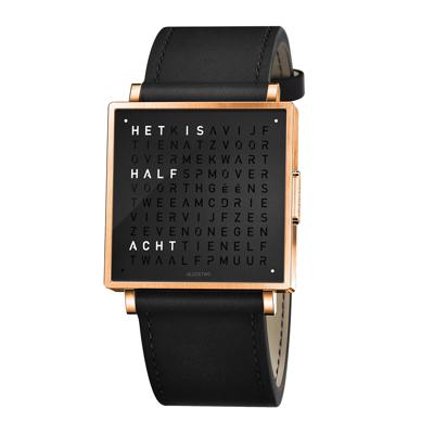 Biegert & Funk Qlocktwo Watch Rose Black W35 - Nederlands