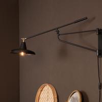 Dutchbone Wandlamp Hector 30cm - Zwart - thumbnail