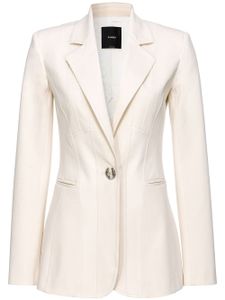 PINKO blazer en coton à simple boutonnage - Blanc