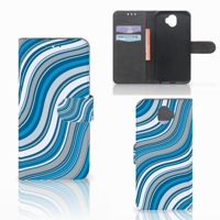 Wiko Wim Telefoon Hoesje Waves Blue
