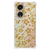 OPPO Reno8 T 5G Case Gouden Bloemen