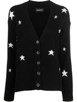 Zadig&Voltaire cardigan en cachemire à étoiles strassées - Noir