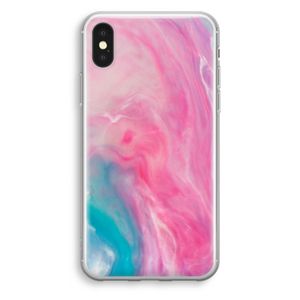 Roze explosie: iPhone X Transparant Hoesje