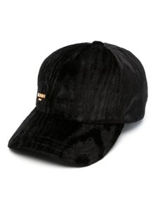 Balmain casquette moirée à plaque logo - Noir