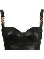 Versace haut-bustier Medusa '95 en cuir - Noir - thumbnail