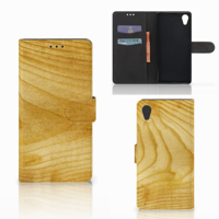 Sony Xperia XA1 Plus Book Style Case Licht Hout