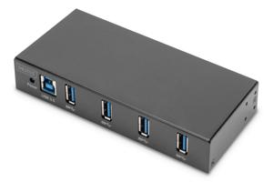 Digitus DA-70257 interface hub USB 3.2 Gen 1 (3.1 Gen 1) Type-B 5000 Mbit/s Zwart