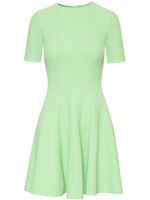 Oscar de la Renta robe courte plissée à manches courtes - Vert - thumbnail