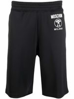 Moschino short de sport à bande logo - Noir - thumbnail