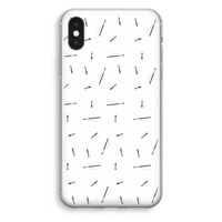 Hipster stripes: iPhone X Transparant Hoesje - thumbnail