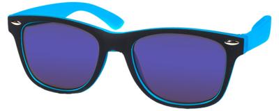 Kool-KidZ Wayfarer Kinder Zonnebril Zwart/Blauw