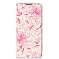 Motorola Moto G22 Smart Cover Pink Flowers