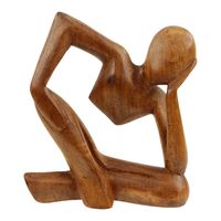 Houten Beeld Abstract de Dromer (16 x 13 cm)