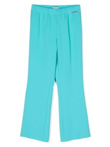 TWINSET Kids pantalon à coupe droite - Bleu