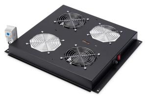 Digitus DN-19 FAN-2-B-N 19 inch 2 x Ventilator voor patchkast 1 HE Vast inbouw, Met schakelaar Geschikt voor kastdiepte: vanaf 600 mm Zwart (RAL 9005)