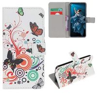 Style Series Huawei Nova 5T, Honor 20/20S Wallet Case - Vlinders / Cirkels