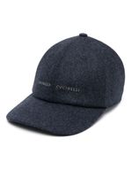 Brunello Cucinelli casquette en laine feutrée à logo brodé - Bleu