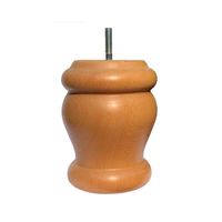 Meubelpoot rond Ø 9 cm en hoogte 12 cm van massief hout (M8)