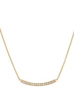 David Yurman collier Petite Pavé Bar en or 18ct - thumbnail