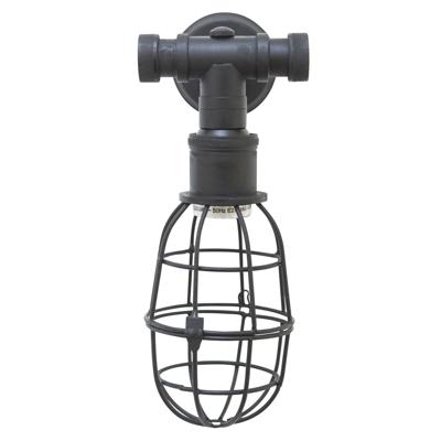 Messing Wandlamp Sandford Antiek Zwart