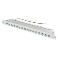 Telegärtner J02022A0050 schakelbord - schakelpanelen (10 Gigabit Ethernet, RJ45, Cat6a, grijs, 482,6 mm, 44 mm)