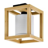 Stars of Light Houten plafondlamp Granados met witte kap 390097