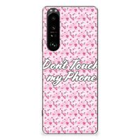 Sony Xperia 1 III Silicone-hoesje Flowers Pink DTMP - thumbnail