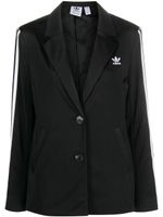 adidas blazer rayé à logo brodé - Noir