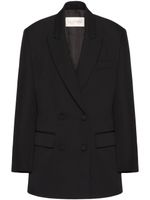 Valentino Garavani blazer en laine vierge à fermeture croisée - Noir