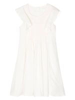 Chloé Kids robe volantée à design sans manches - Blanc