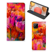 Bookcase Samsung Galaxy A42 Tulips - thumbnail