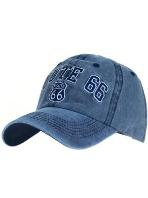 Men's and women's distressed 66 road baseball cap Men's and women's distressed 66 road baseball cap