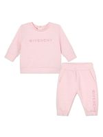 Givenchy Kids survêtement en coton mélangé à motif monogrammé - Rose