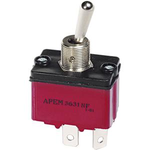 APEM 3639NF/2 3639NF/2 Tuimelschakelaar 250 V/AC 6 A 1x aan/uit/aan Continu/0/continu 1 stuk(s)