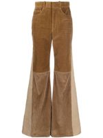 Chloé pantalon évasé en velours côtelé - Marron